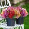24 Bundles Artificial Flowers for Outdoor,No Fade Fake Plastic Flowers Faux Plants